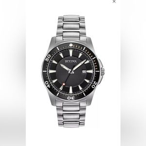 NIB Men's Classic Silver-Tone Stainless Steel Bracelet Watch 44mm